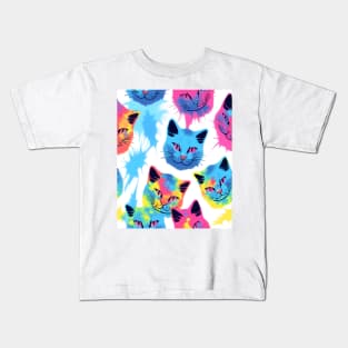 Tie Dye Cat Kids T-Shirt